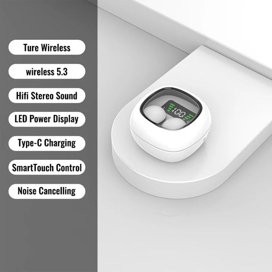 SK TWS Mini Bluetooth Wireless Earphones – HiFi Stereo Sports In-Ear Earbuds with Mic