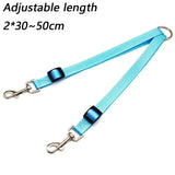 Double Twin Dual Coupler Dog Leash – Adjustable V-Shape Nylon 2-in-1 Lead for Walking Two Dogs