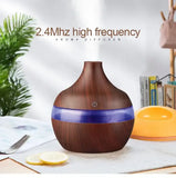 USB Cool Mist Sprayer – 300ml Portable Air Humidifier & Essential Oil Aroma Diffuser with Colorful Night Light for Home & Car