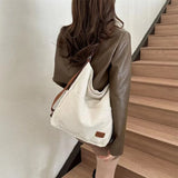 2025 women’s canvas tote bag – large-capacity handbag, multi-functional casual crossbody & shoulder bag for shopping and daily use