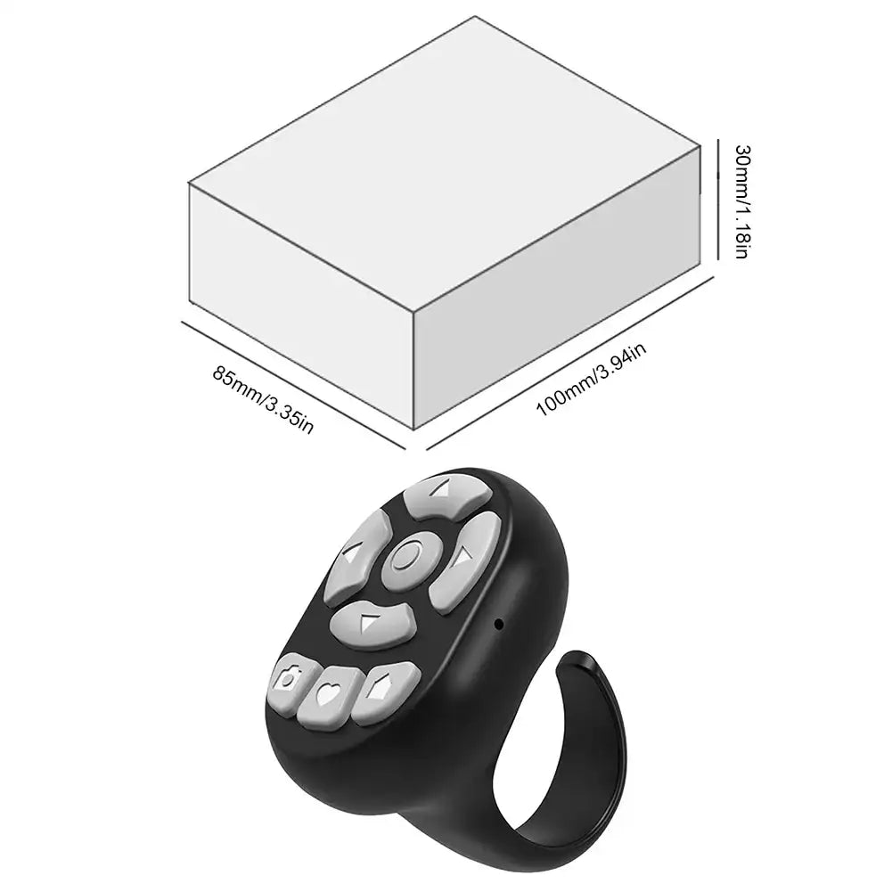 Wireless Bluetooth Remote Control – Selfie & Video Shutter, E-Book Page Turner, Multifunction Controller for iOS & Android