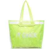 Women’s PVC clear jelly tote bag – large-capacity waterproof handbag, multifunctional transparent purse for beach, summer & daily use