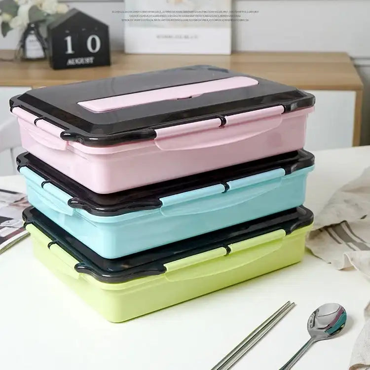Stainless Steel Thermal Lunch Box – Multi-Layer Bento Container with Spoon & Chopsticks for School & Office 🍱