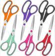 8-Inch All-Purpose Scissors 6-Pack – Sharp Comfort-Grip Scissors for Office, School, Sewing, Fabric & Craft Projects