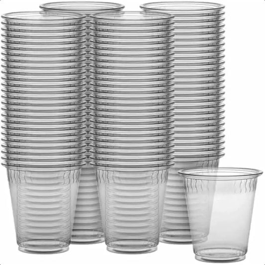 Premium Clear Plastic Cups 3 oz (Pack of 100) – Durable Disposable Cups for Parties & Everyday Use