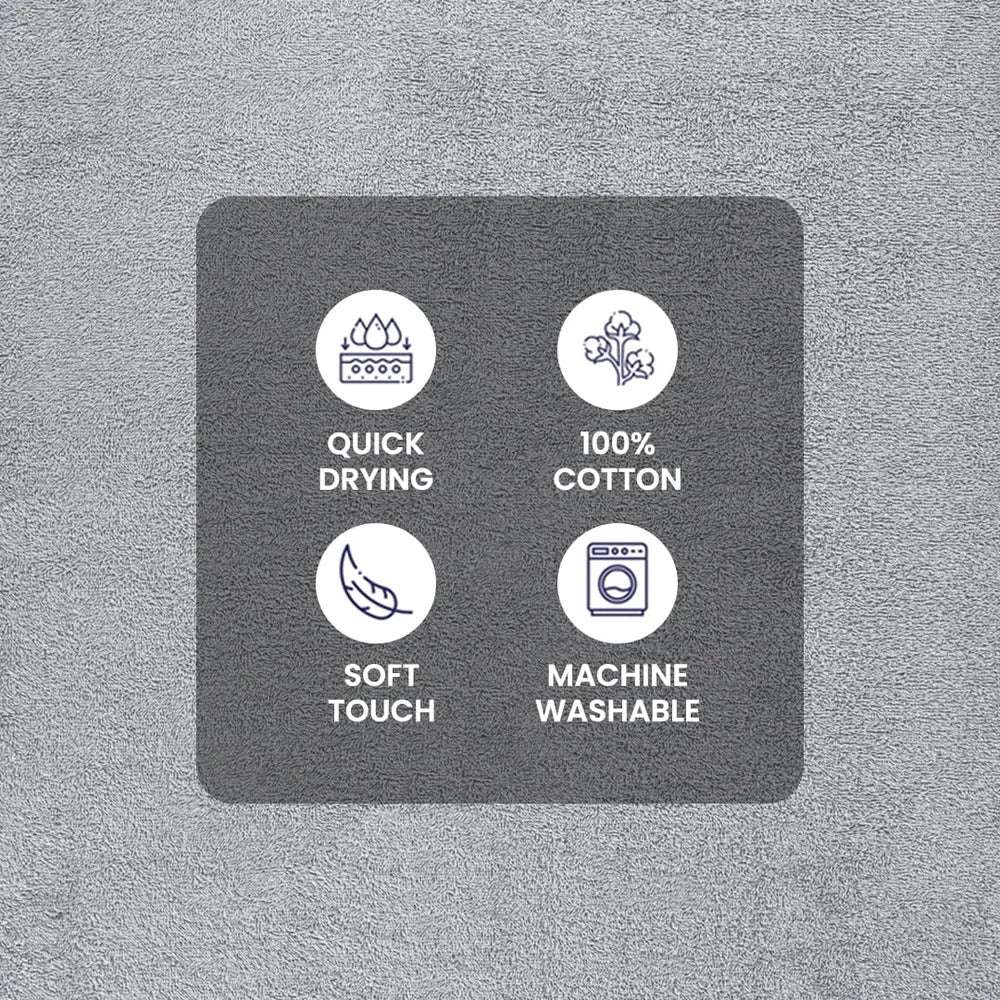 10-Piece Cotton Towel Set – Soft & Absorbent Bath Towels with Popcorn-Texture Border