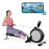 Home Rowing Machine — 32-Level Adjustable Magnetic Resistance, LED Monitor, Tablet Holder, Bluetooth Fitness Trainer