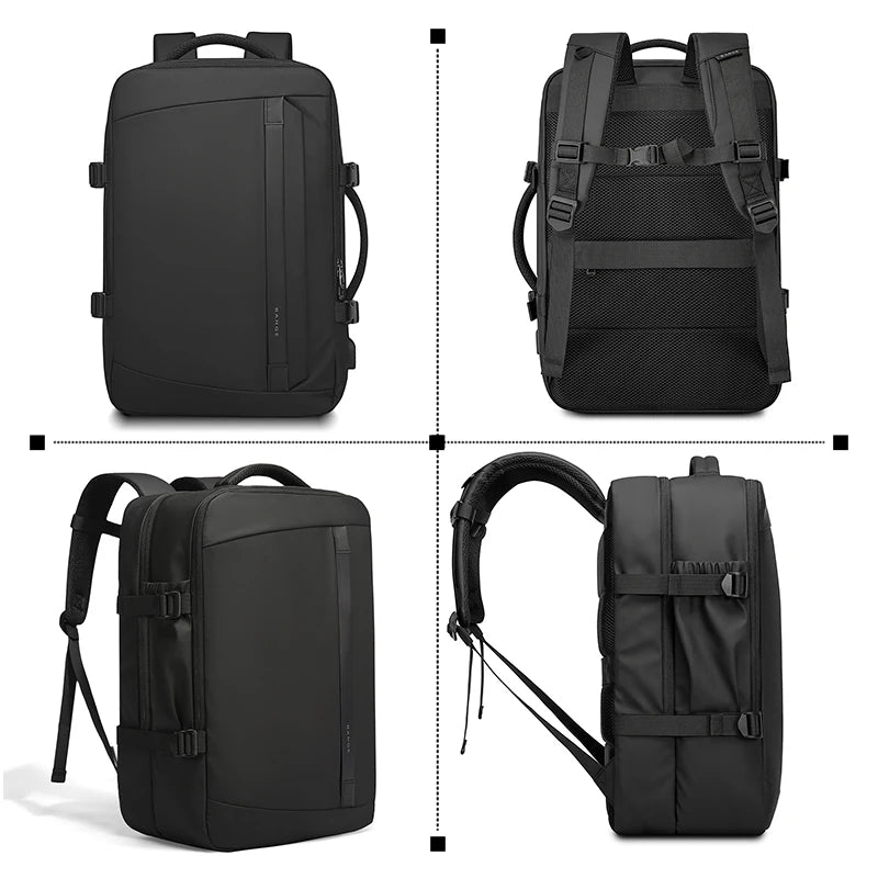 Multifunctional Waterproof 15.6" Laptop Backpack with USB Charging for Business Travel