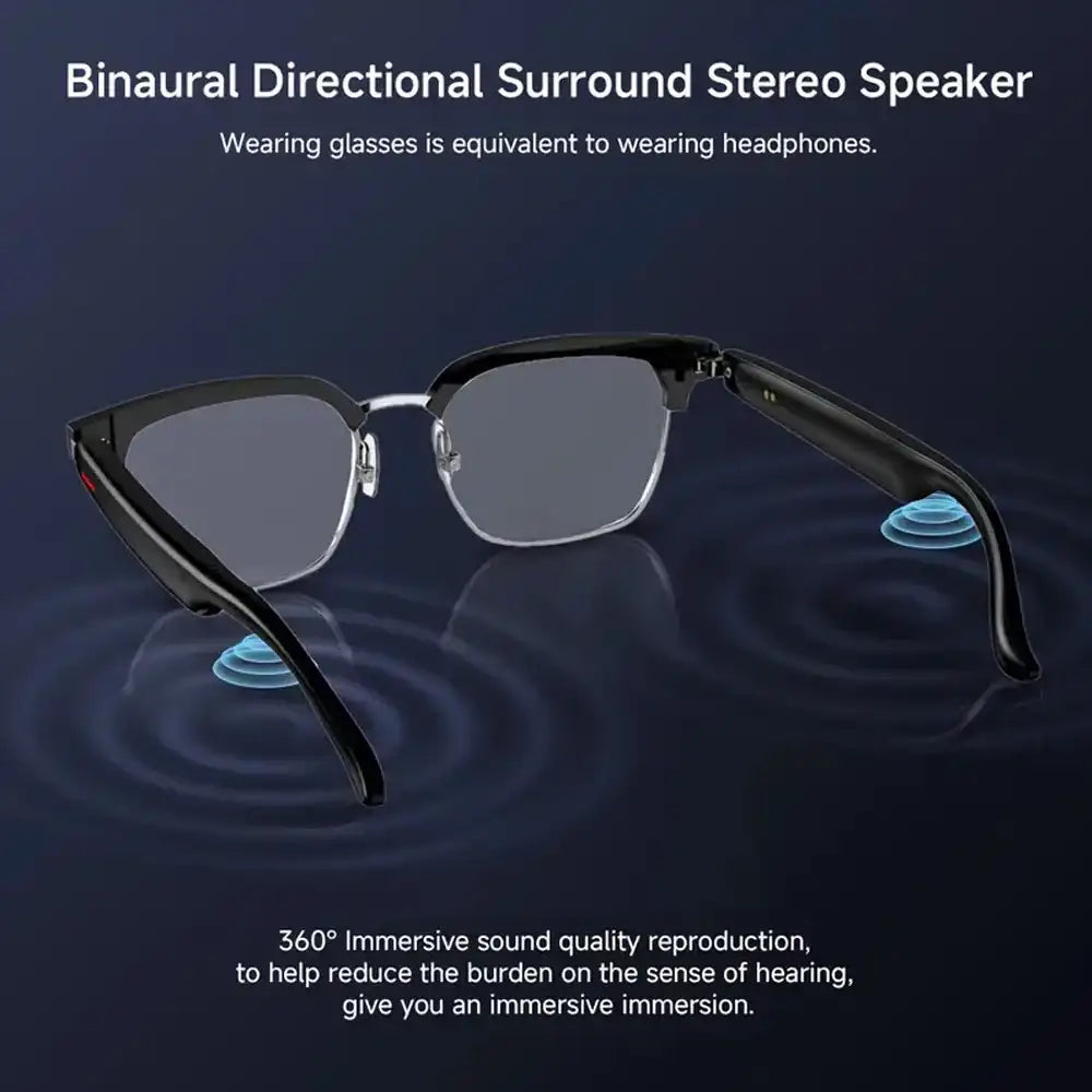 SENBONO Smart Glasses – Open-Ear Audio Sunglasses with Waterproof Bluetooth Headset for Men & Women 😎🎧