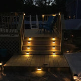 Lightess Solar Step & Deck Lights – Stainless Steel Waterproof Outdoor LED Fence Lights for Garden, Pathway & Stair Safety