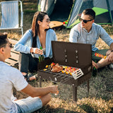 44 × 27 × 7 cm Portable Square Charcoal Grill – Compact Outdoor BBQ for Patio, Camping & Backyard