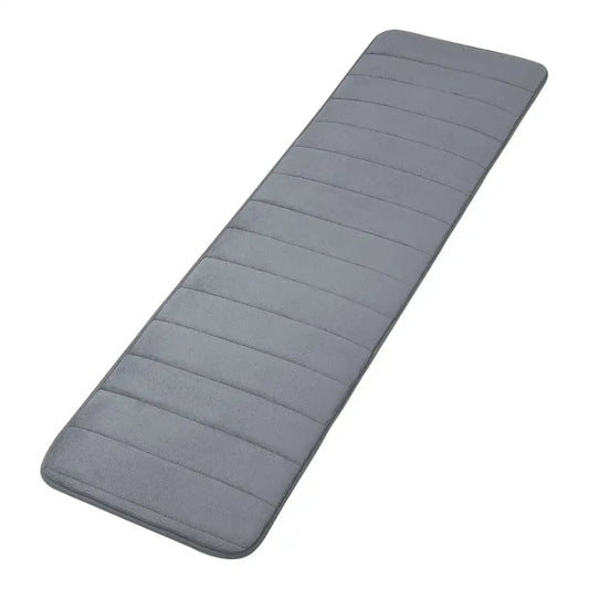 Absorbent Memory Foam Long Bathroom Rug – Striped Design, Non-Slip Runner (40-120 cm) 🧼