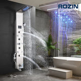 Intelligent LED Shower Panel System with LCD Display & 6 Modes – Rain, Waterfall, Massage Jets 🌧️