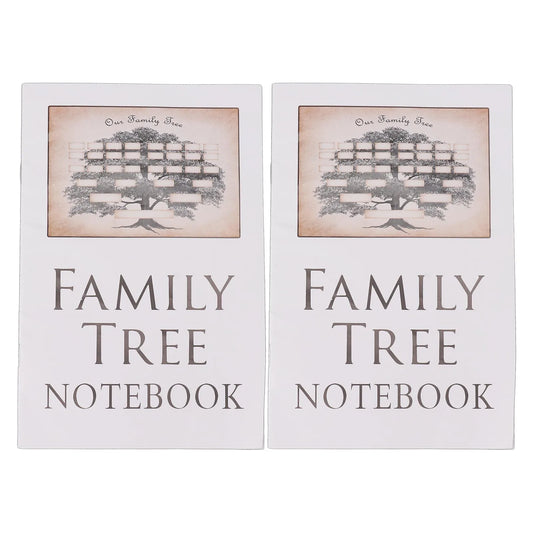 Family Tree Notebook Set (2 PCS) – Double-Sided Family History Record Book with 16 Pages