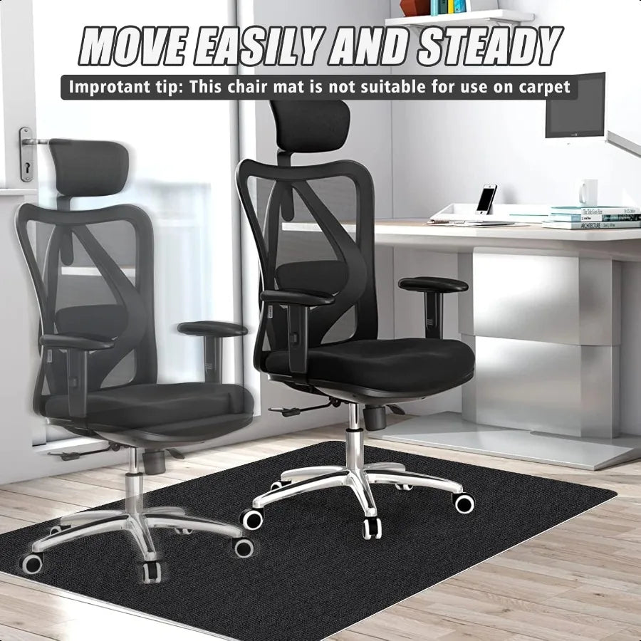 Office Chair Mat for Hardwood & Tile Floors – Large Anti-Slip Gaming & Computer Chair Floor Protector Rug, Easy to Clean