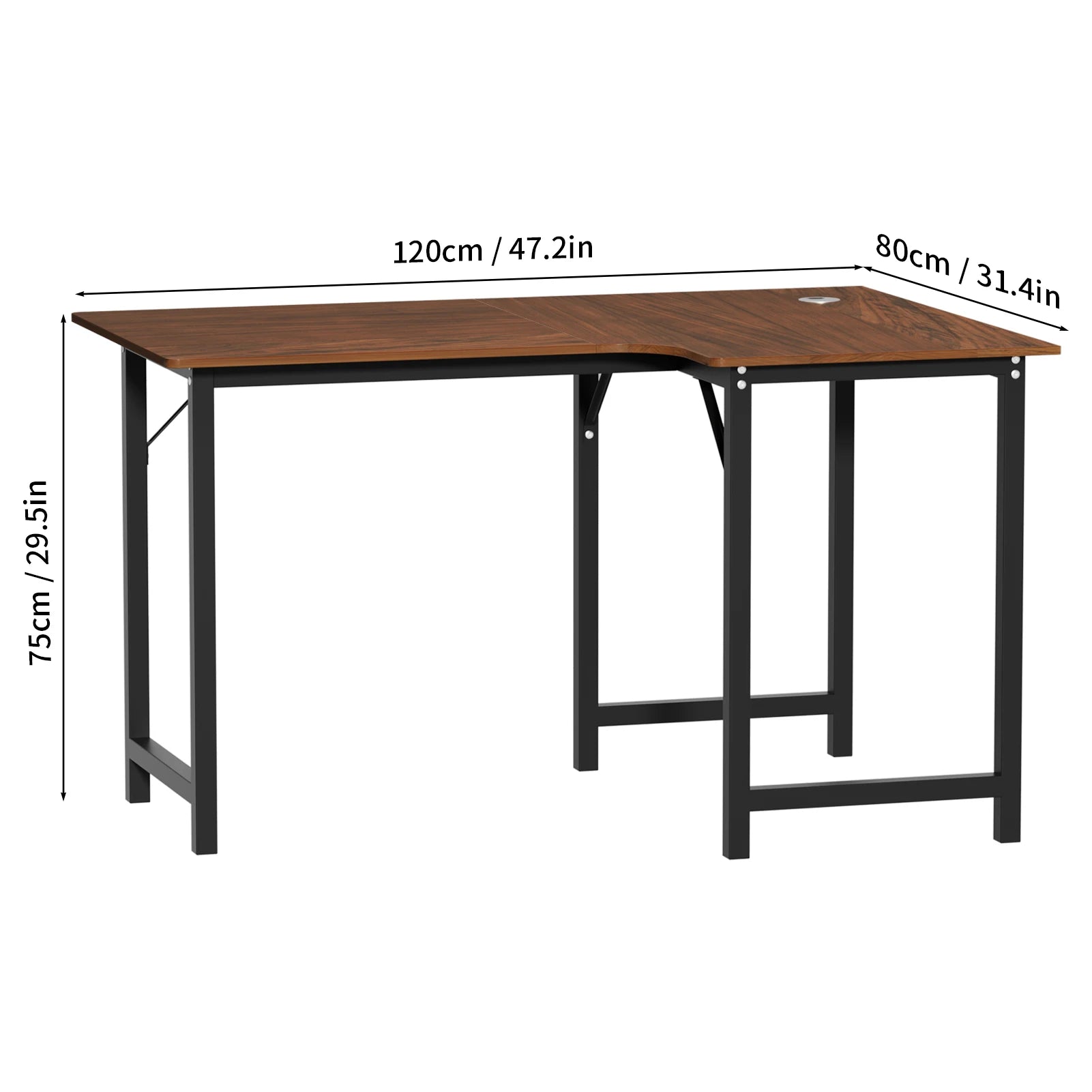 Modern L-Shaped Computer Desk – Compact Corner Writing, Study & Gaming Table for Home Office with Easy Assembly