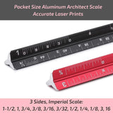 6-Inch Pocket Architectural Scale Ruler – Compact 2-Pack Precision Measuring Tool