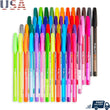 48-Count Gel Stick Pens – 0.7mm Smooth Medium Tip with Glitter, Neon, Pastel & Metallic Colors – Quick-Dry Ink Set
