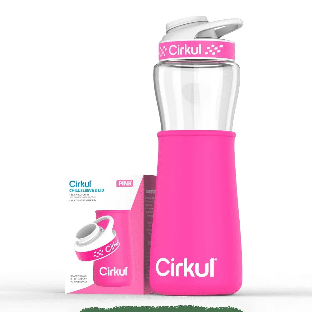 Insulated Chill Sleeve with Comfort-Grip Lid – 22 oz Water Bottle Accessory for Personalized Hydration