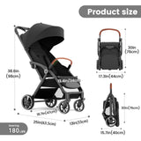 Standard Stroller Seat – Foldable & Portable Luxury Baby Carriage with 360° Swivel for Newborns & Toddlers 👶✨