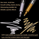 Metallic Markers – Gold & Silver Paint Pens for Black Paper, Rock, Glass & Craft Projects ✨