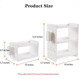 Modular Desktop Organizer Shelf with Pen Holder & Stationery Compartments