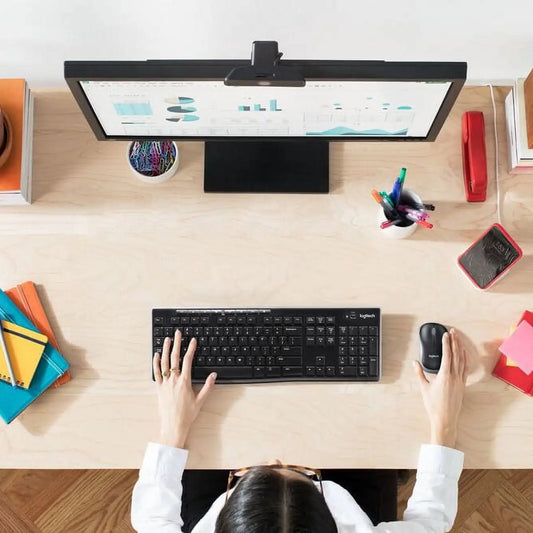 Logitech Wireless Keyboard and Mouse Combo – 2.4GHz Connection with 8 Multimedia & Shortcut Keys, Walmart Exclusive