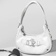 Women’s Vintage Y2K Top-Handle Handbag – Solid Color Purse with Zipper & Star Decor, Cute Tote Gift for Girls