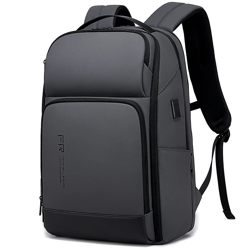 Expandable 35L Waterproof Laptop Backpack with USB Charging Port for Business Travel & Daily Work