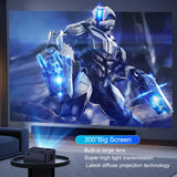 5G Wi-Fi Projector with Screen – Native 1080p, 15 000 LM Brightness, Bluetooth, Supports 300″ Display