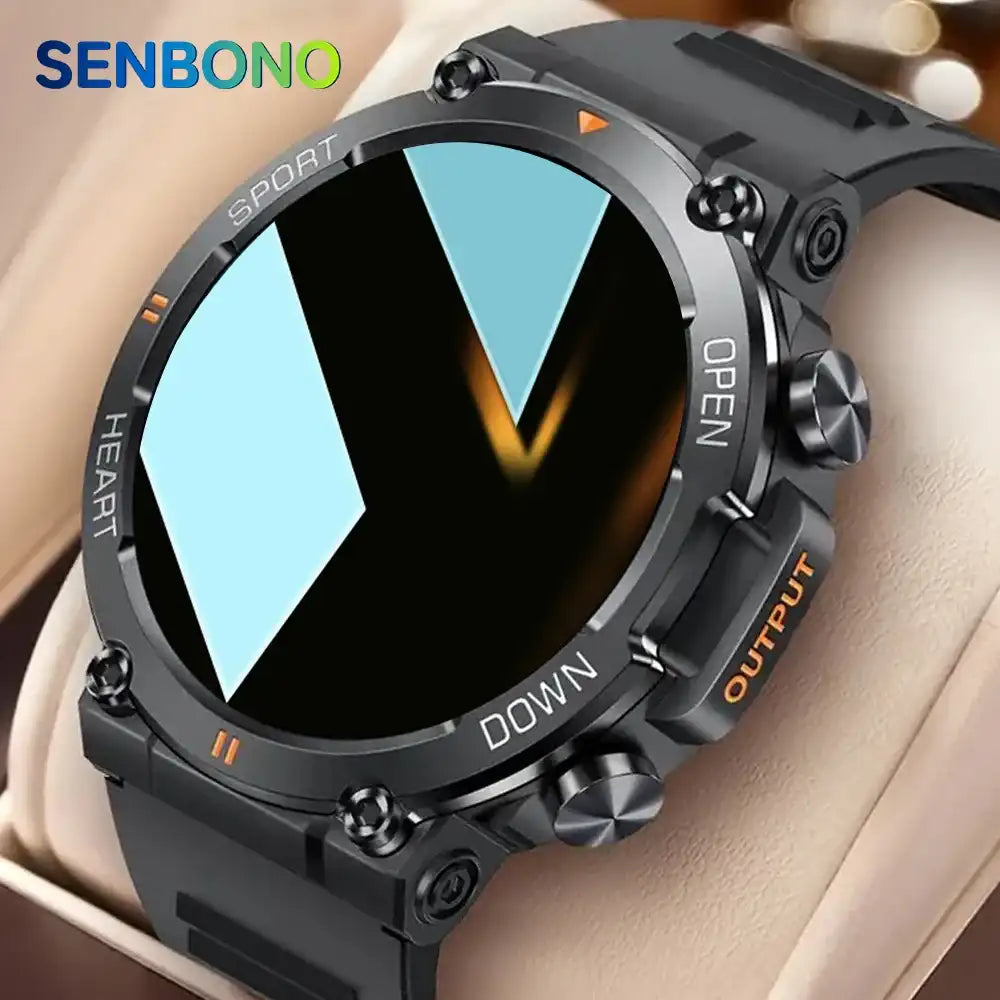 Rugged Military Smart Watch for Men – 100+ Sport Modes, Bluetooth Calling & Ultra-Long Battery Life 💥⌚