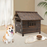 Dog House with Window & Door – Easy-to-Install Water-Resistant Pet Shelter for Indoor & Outdoor Use