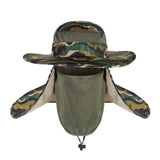 Large Brim Sun Hat – Anti-UV UPF 50+ Outdoor Fishing & Mountaineering Cap with Adjustable Chin Strap (Unisex)