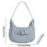 Women’s Vintage Y2K Top-Handle Handbag – Solid Color Purse with Zipper & Star Decor, Cute Tote Gift for Girls