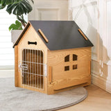 Indoor Wooden Pet House – Cozy Small Dog & Cat Bed with Air Vents & Elevated Floor
