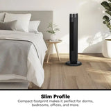 36'' Oscillating Tower Fan with Remote, 3 Speeds, Timer Display