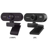 USB HD 1080p/2K Webcam – Plug & Play Web Camera with Microphone for PC, Laptop, Conferencing & Video Calling