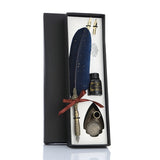 ✒️ Retro Vintage Calligraphy Feather Dip Pen Set – Quill Fountain Pen with Ink for Writing, Crafts & Gifts