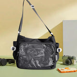 Women “ITA” Bag Japanese-Style Clear Window Shoulder Purse – Multi-Pocket Adjustable Strap Chic Hobo Bag