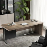 🖥️ 63" Modern Executive Office Desk – Stainless Steel Computer & Writing Desk Workstation for Home & Business