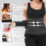 Bamboo Fiber Postpartum Belly Wrap – Adjustable Waist Cincher Girdle Band, Tummy Control Corset & Postnatal Shapewear