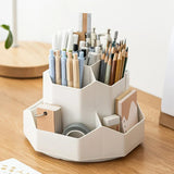 360° Rotating 9-Slot Desktop Stationery Organizer – Pen & Pencil Stand