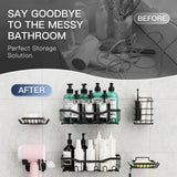 6-Pack Stainless Steel No-Drill Wall-Mounted Shelves – Waterproof Organizer for Kitchen & Bathroom