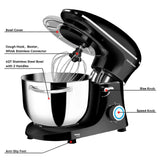 6 QT Electric Stand Mixer – 660 W Tilt-Head Food Mixer with 6-Speed, Dough Hook, Whisk & Dishwasher-Safe Bowl