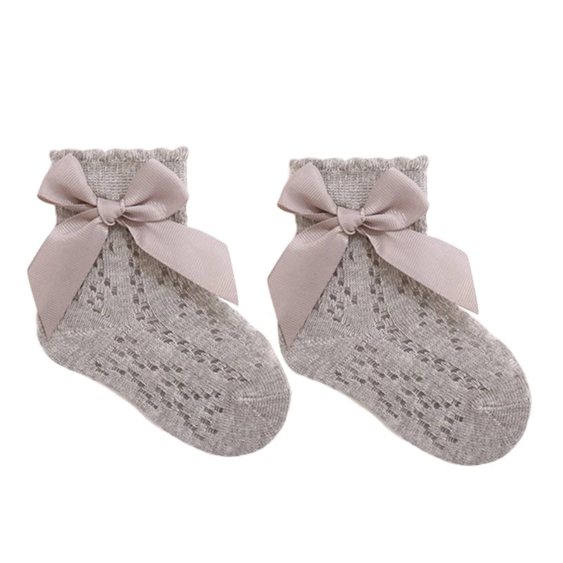 Cute Baby Girls’ Lace Ruffle Socks – Non-Slip Grip Infant & Toddler Socks for Parties, Birthdays & Photoshoots