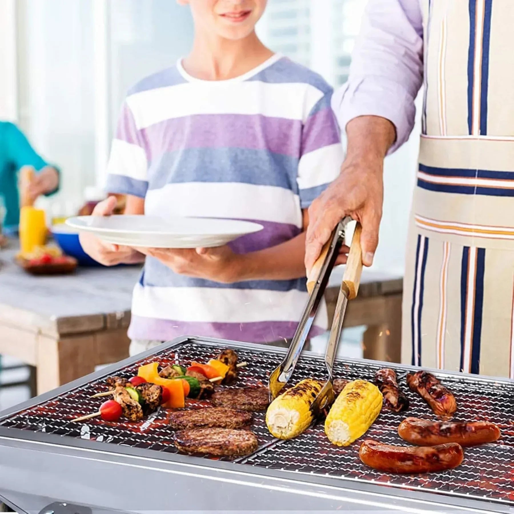 “Portable Charcoal BBQ Grill – Stainless Steel Folding Barbecue Tool Kit for Outdoor Cooking, Camping & Picnics”