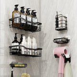 6-Pack Stainless Steel No-Drill Wall-Mounted Shelves – Waterproof Organizer for Kitchen & Bathroom