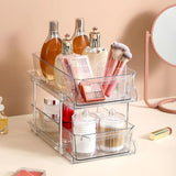 2-Tier Clear Pull-Out Home Organizer – Multi-Purpose Storage Rack for Bathroom, Vanity, Kitchen & Closet