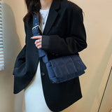 Women’s Nylon-Cotton Soft Shoulder Bag – Small Luxury Underarm Flap Handbag & Elegant Clutch Purse for Daily Use