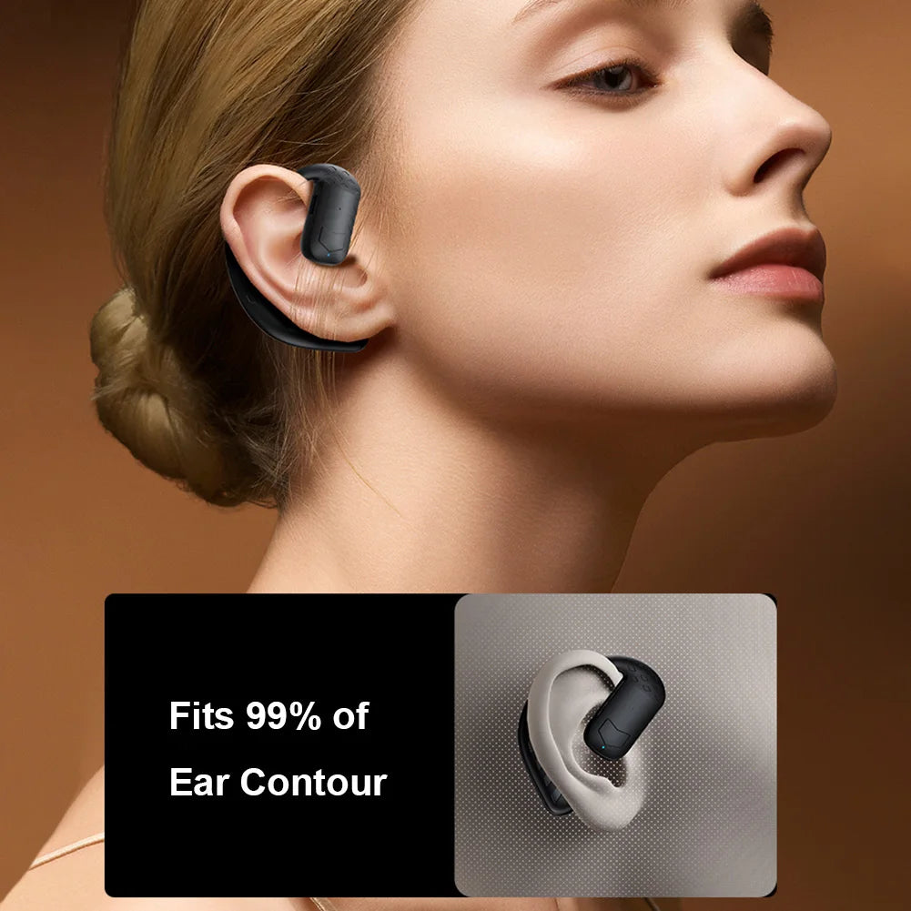 Handsfree Bluetooth Headset – Single Ear Hook Earpiece with Noise Cancelling Mic, Waterproof Design for Android, iPhone & Samsung